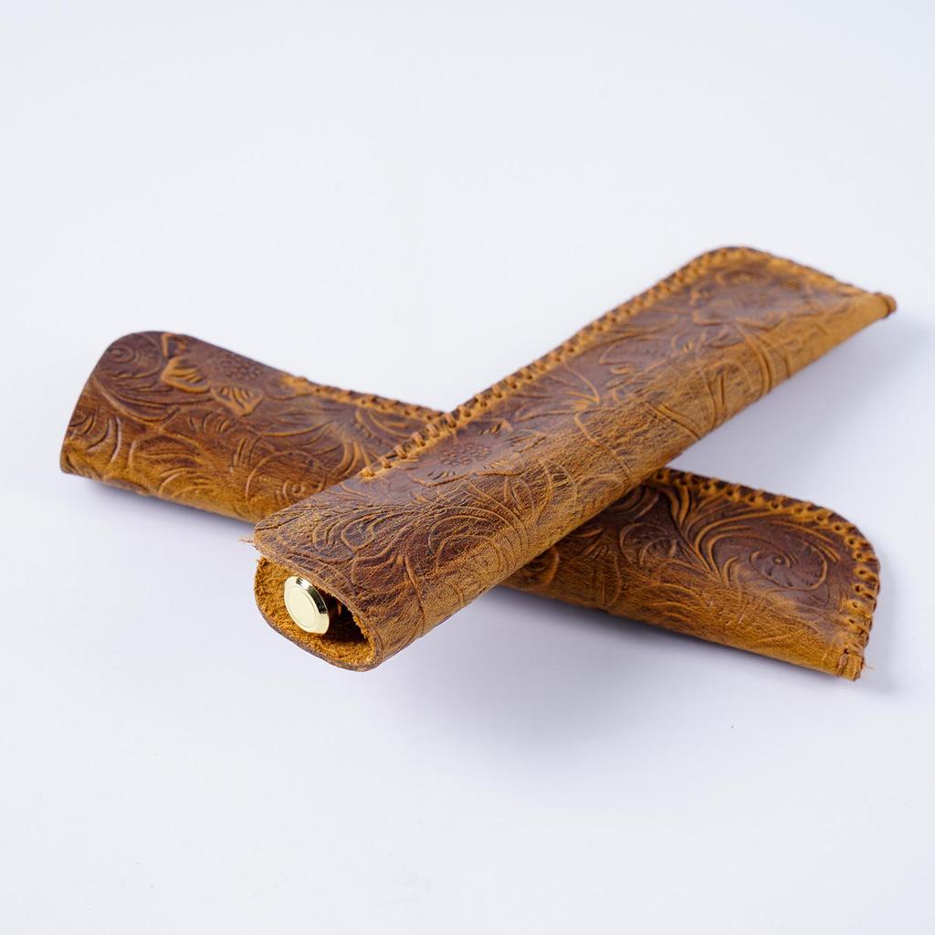 Чехол для карандашей и ножей из натуральной кожи ручной работы в стиле ретро: Персонализированный защитный чехол из коровьей кожи первого слоя, креативный подарок