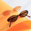 New Small Frame Sunscreen Glasses  Oval Women'S Sunglasses Uv400 Retro Color Glasses Outdoor Sports Cycling Sunglasses