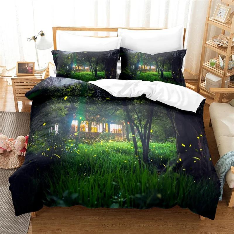Natural Scenery Duvet Cover Set Forest Bedding Set Quilt Cover Queen Bed Luxury Comforter Bed Cover Set