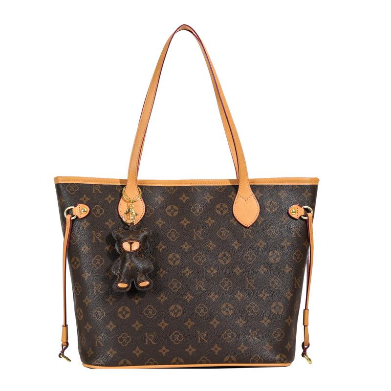 New Bag Women's Fashion Large-capacity Commuter Shoulder Bag Retro Printed Tote Bag Trendy Shoulder Women's Bag