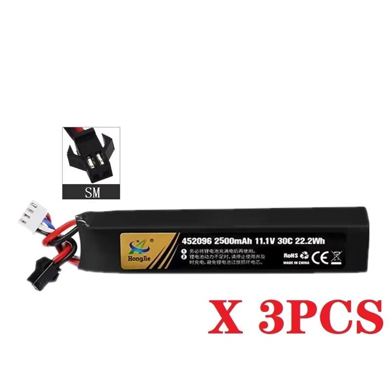 Водяной пистолет Airsoft 11.1V 3S 2500mAh 30C 452096 LiPo Аккумулятор с разъемом T/Tamiya/XT30 для страйкбольного пистолета с шариками, электрических игрушек, запчасти