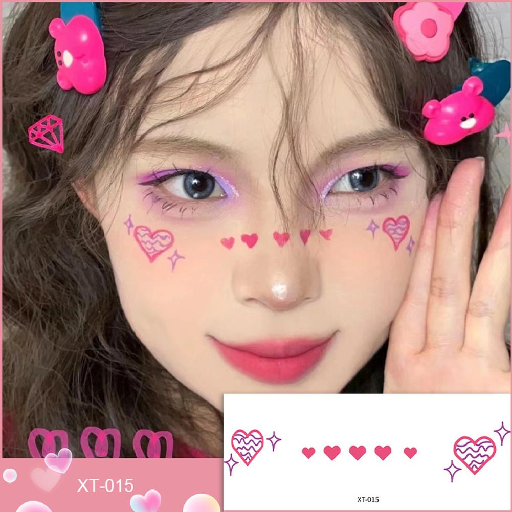 Временная тату-наклейка для румян Сонгкран Тату для лица Тату Звезда Тату для лица Водостойкий макияж M0X9