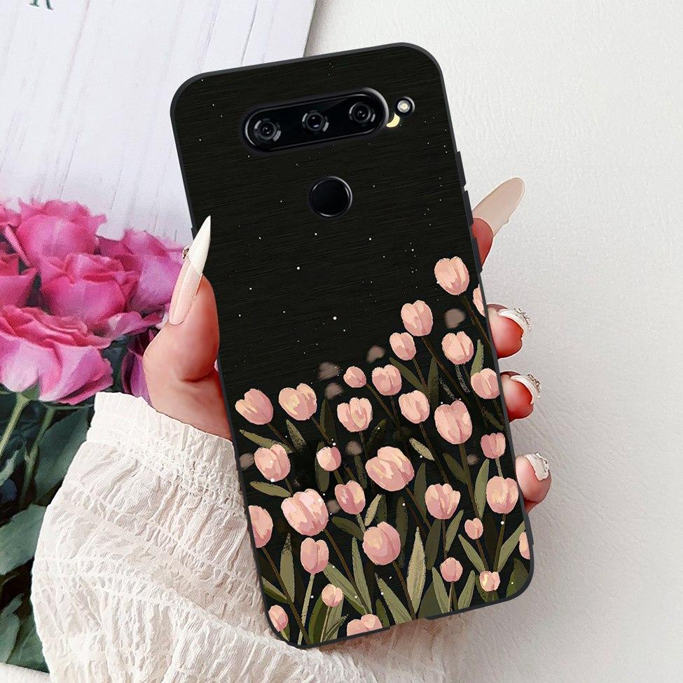 Чехол For LG V40 ThinQ Чехол-крышка Силиконовый Роскошный Модный Милый Кот Крутой Ударопрочный Бампер Корпус Для LG V405 LM-V405 LM-V409N