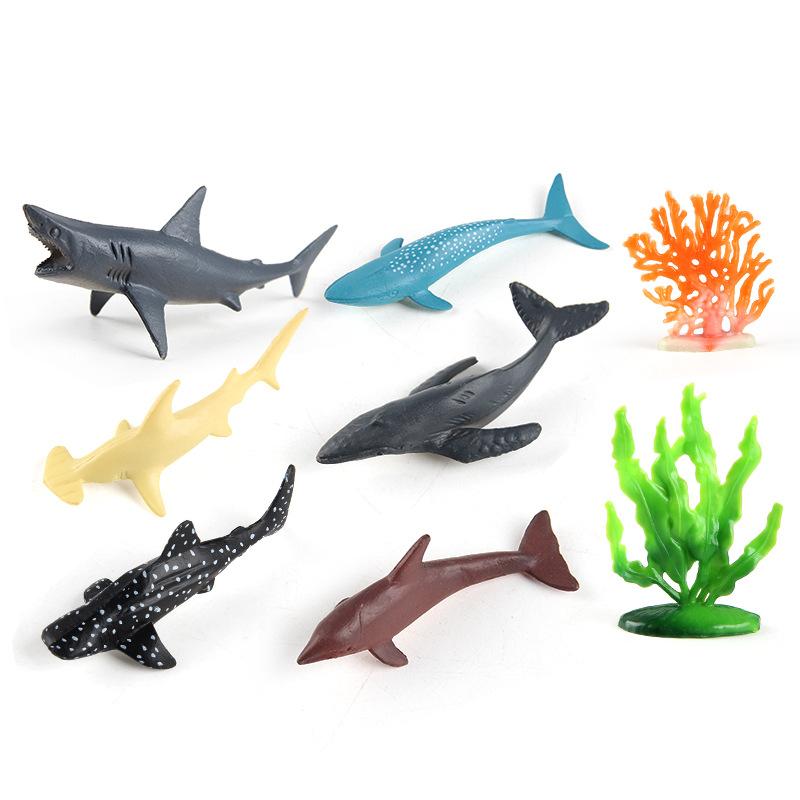 Имитация Мини Модель Морского Существа Дельфин Морская Черепаха Краб Осьминог Дельфин Набор Игрушек Морских Животных