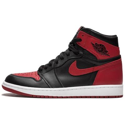 Мужские кроссовки Air 1 Retro High OG Banned 2016 Black Varsity-Red-White 555088-001