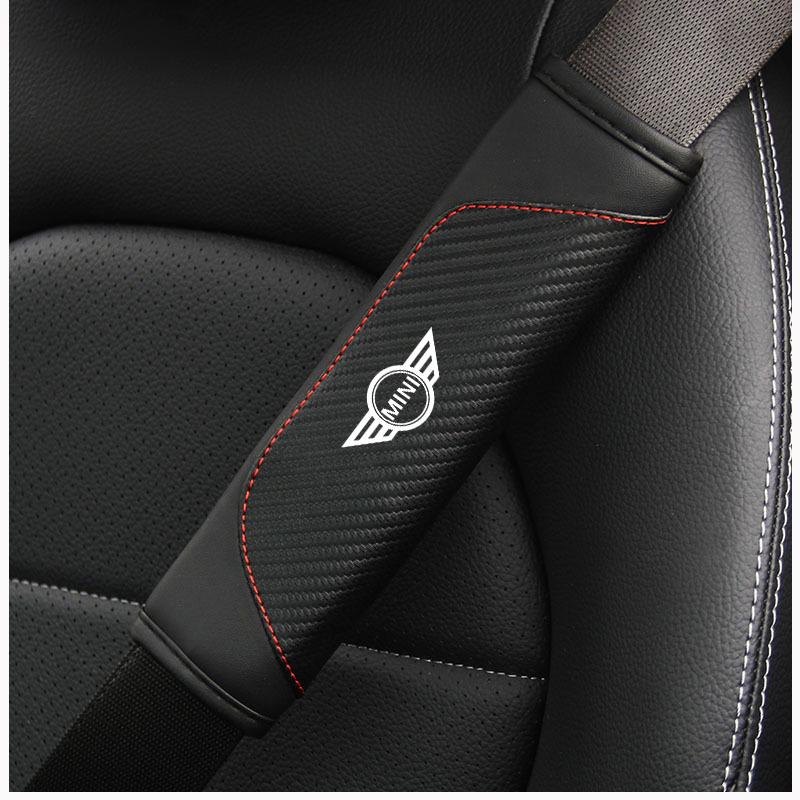 BBIO8 Car For BMW Mini Cooper R50 R53 R55 R56 R60 R61 F54 F55 F56 F60 Seat Belt Cover Shoulder Protection Cushion Pad Auto Accessories