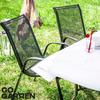 Black metal garden chair, terrace, balcony, armchair, terrace, strong, 4 pcs.