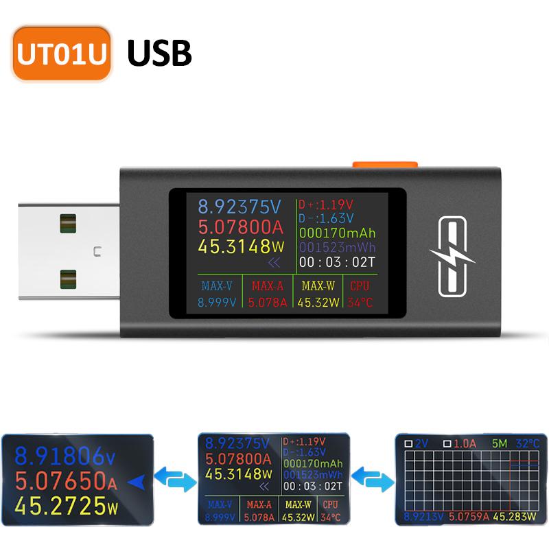 Type-C/USB Тестер DC 4-30V Многофункциональный Цифровой Вольтметр Амперметр Измеритель Мощности Type-c Зарядное Устройство для Телефона Тестер Емкости