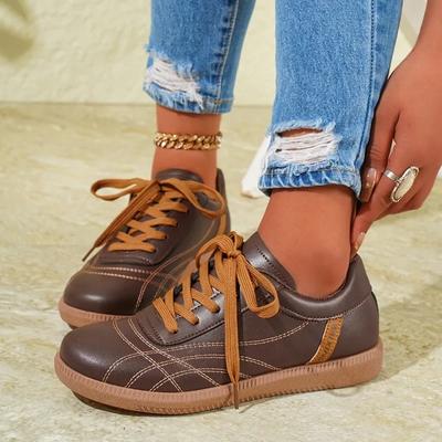2024 Новые женские повседневные кроссовки на шнуровке для отдыха на открытом воздухе Осенние удобные низкие дизайнерские кроссовки на толстой подошве Zapatillas De Mujer