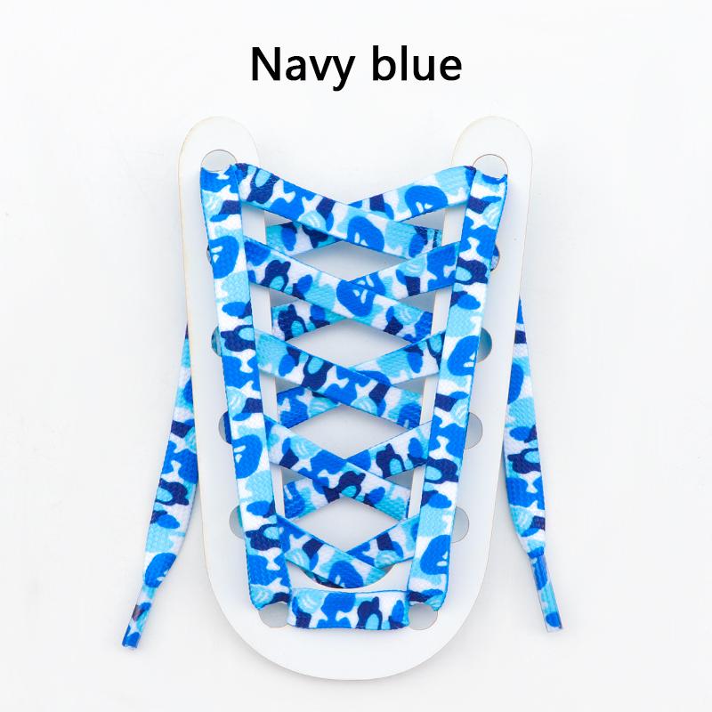 Trend Creative Shoelace Cloud Camouflage Shoelaces for Sneakers Width 0.8CM 120/140/160CM Flat Shoe Laces for AJ1&AF1 Woman Man