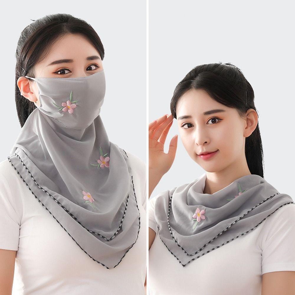 Scarf Fishing Sun UV Protection Unisex Face Cover Triangular Scarf Sunscreen Veil Ice Silk Mask