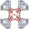 10pcs Crystal Glass Cabinet Knobs, Dresser Furniture Door Knobs, Drawer Pulls, Kitchen, Wardrobe and Cabinet Knobs with Screws (Rose Gold)