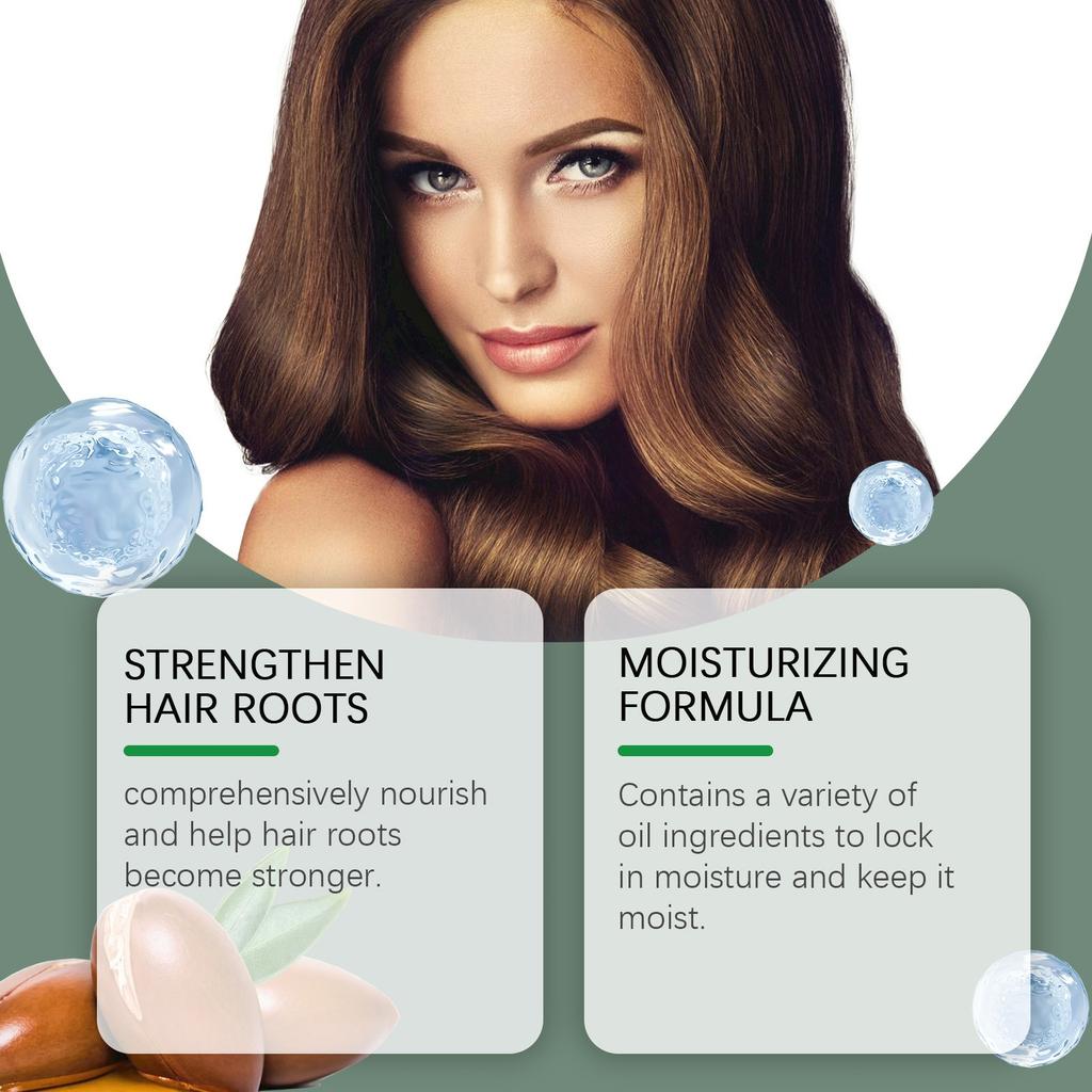 Hair Oil, Suitable for All Hair Types, Nourishes Scalp, Improves Blood Circulation, Eliminates Scalp Itching and Dryness 30ml