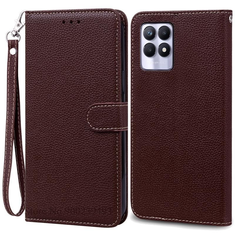 Case For Realme 8i Case Soft Silicone Wallet Flip Leather Case For Realme 8i Phone Case Realme 8 I Cover Coque Fundas