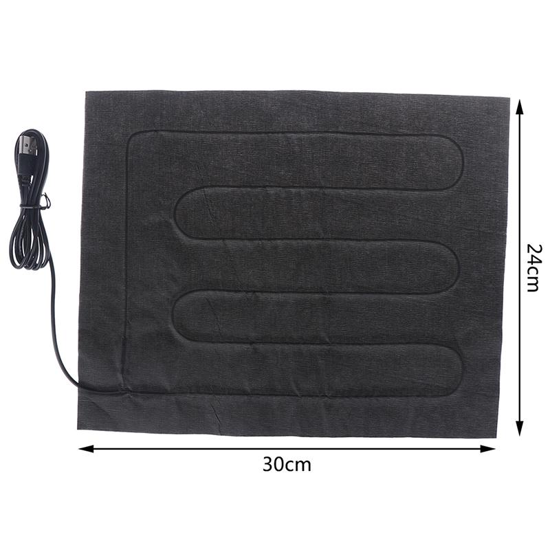 Коврик-грелка из углеродного волокна, 5 В, USB, 24х30 см