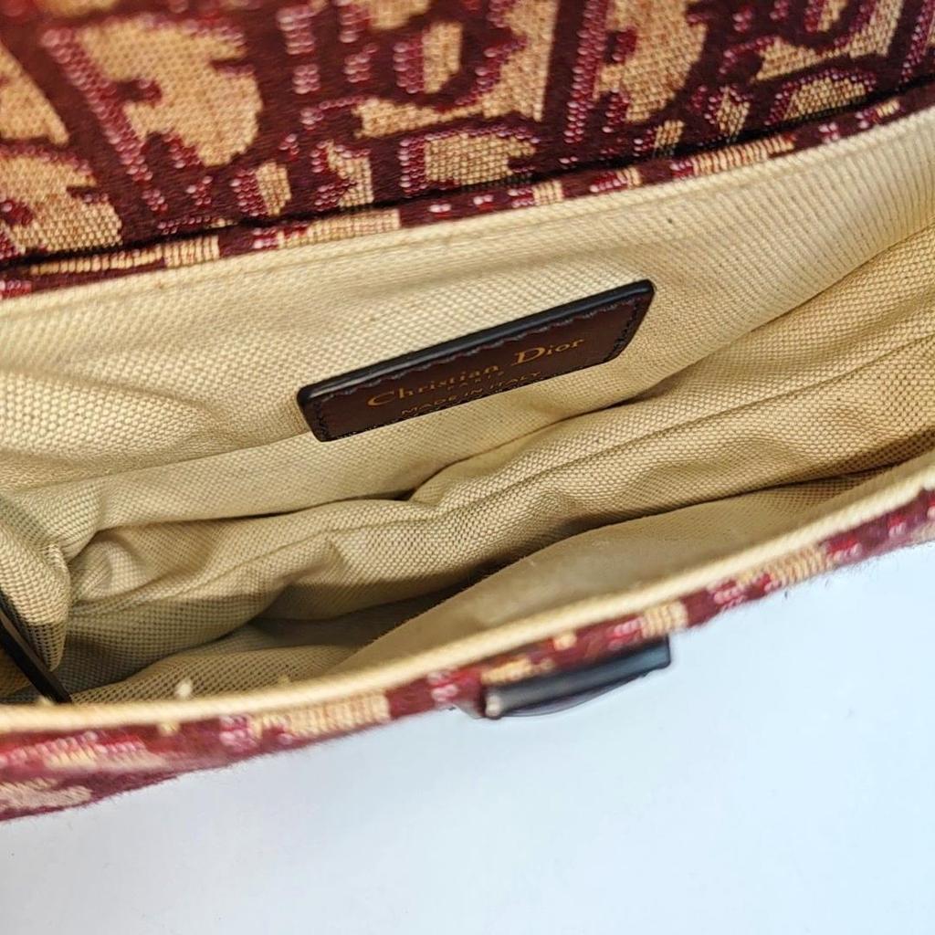 [Pre-Owned] Saddle Oblique Embroidered Classic Monogram Canvas Saddle Bag Mini - Excellent #4NK89T