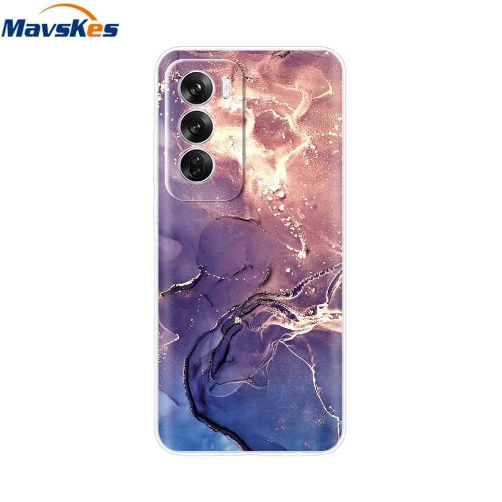 Чехол для OPPO Reno 12 Pro 5G Модный Цветочный Силиконовый Чехол для Телефона Для OPPO Reno 12 Чехол Reno12 Pro Бампер 2024 Мягкий Черный ТПУ Fundas