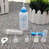 New Feeding Bottle Feeder Pet Kitten Dog Pet Supplies Nursing Bottle with Cleaning Brush Kit Nipple