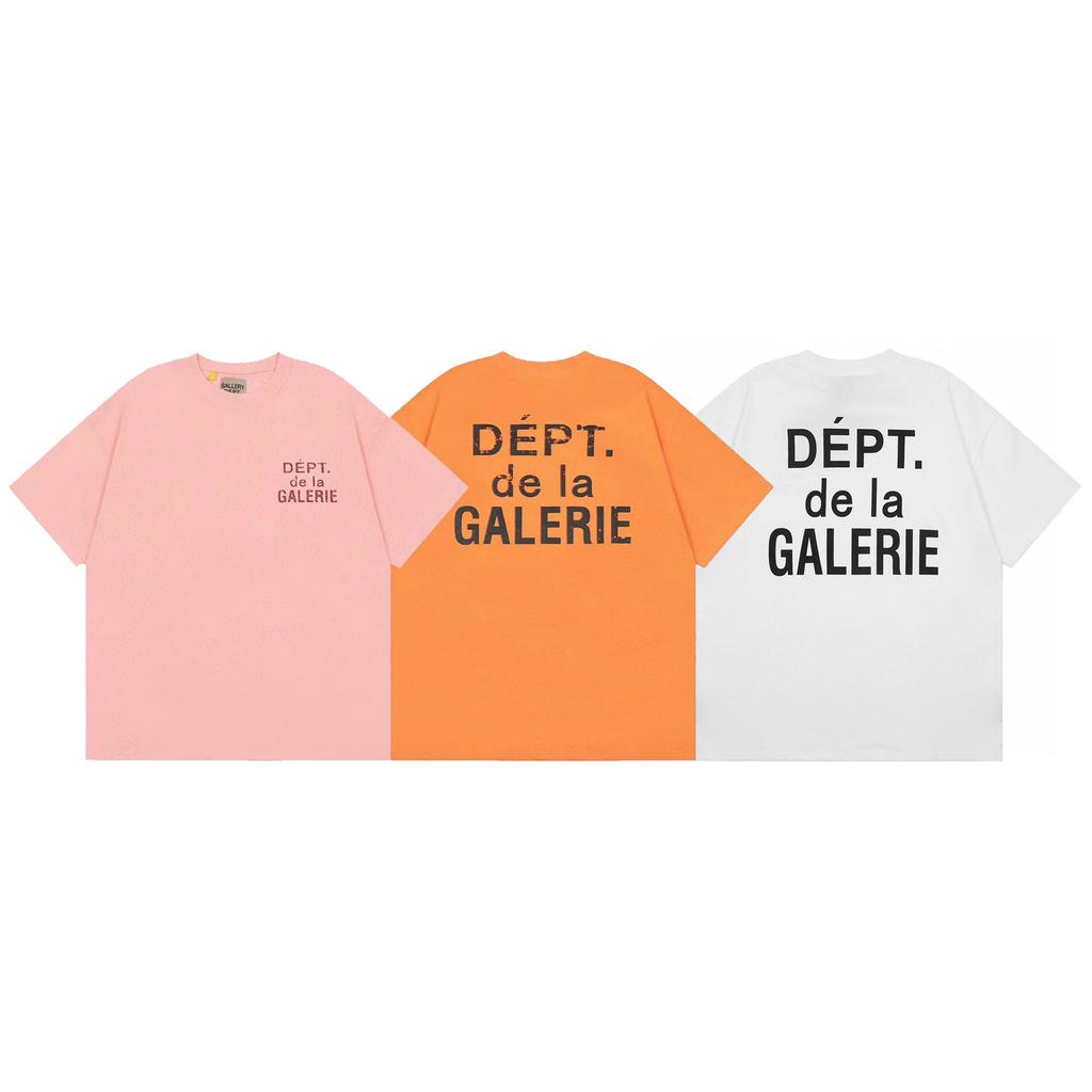 Cross-border European and American trendy brands Gallery dept logo printed short-sleeved T-shirt men's and women's American high street half-sleeves