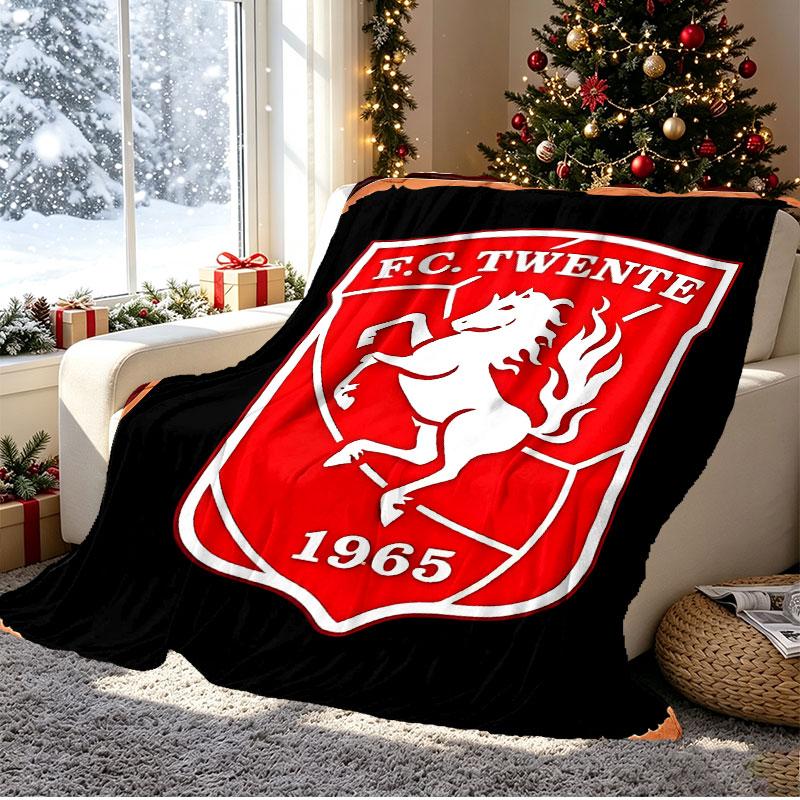 FC Twente Pattern Blanket for Home Decoration, Bed, Sofa, Car Travel, Camping, Suitable for All Seasons, Birthday Christmas Gift