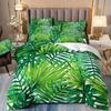 Tropical Rainforest 3D Printed Bedding Three-Piece Plant Flower Quilt Cover