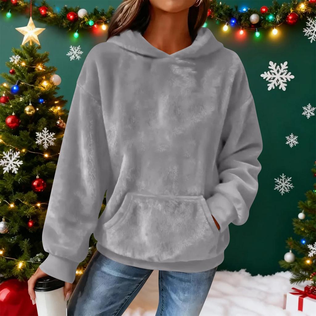 Женский фланелевый топ с капюшоном и длинным рукавом с принтом, толстовка с капюшоном