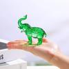 Хрустальные статуэтки слонов Стеклянные фигурки слонов Коллекционные изделия Скульптура животных Счастливый орнамент Фэн-шуй Декор для дома