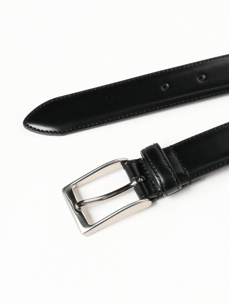 В:MING LIFE STORE by BEAMS Кожаный ремень для платья, мужской, черный, размер M, весна/лето 2025
