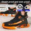 Мужская и женская модная защитная рабочая обувь, противоударный, удобный, дышащий тканевый верх, повседневная защита носка из стали на все времена года