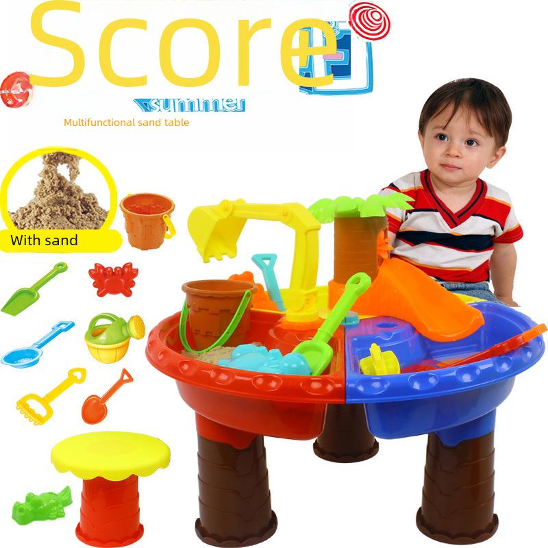 Стол Пляж Детский Песочный Набор Бассейн Для Игр В Помещении Малыш Вода Инструмент Для Рытья Подарочная Коробка