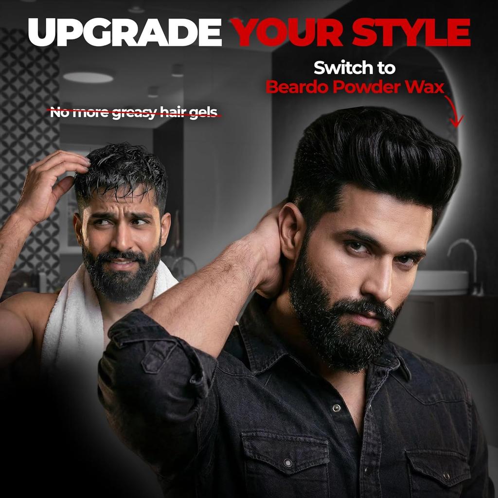 Beardo Max Volume Powder Wax 10 Gm Matte Finish Strong Hold Restylable Hair Styling Powder For Men Natural Texture