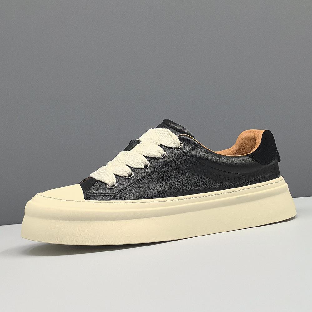 Leather board shoes men's versatile cookie shoes men's shoes high-end light luxury men's niche casual shoes men