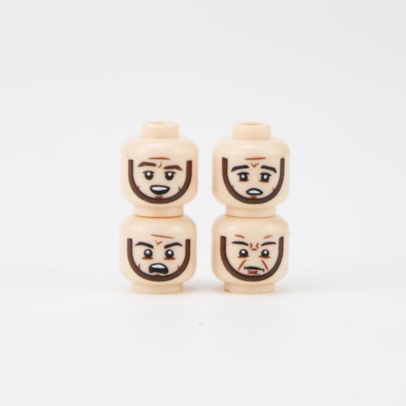 MOC городские аксессуары, строительные блоки, военные минифигурки раненых спецназа, блок с головами лица, военные фигурки солдат, детали блоков