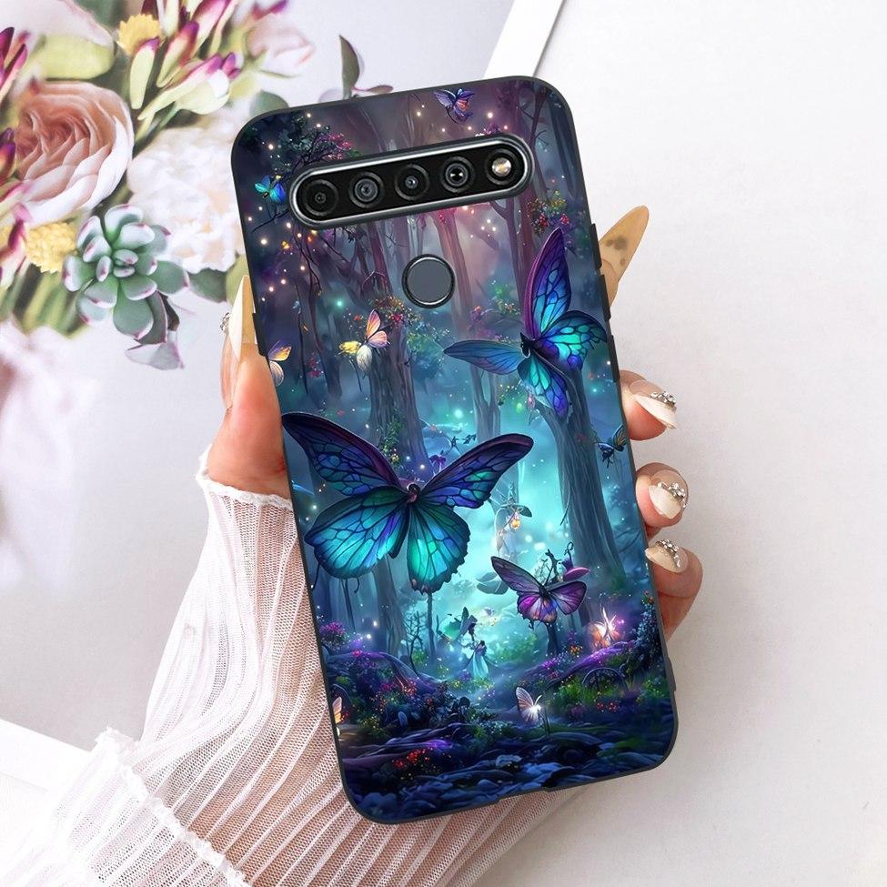 Casing For LG K41S 2020 Cover Silicone Cute Fashion Butterfly Funny Painted Phone Case LM-K410 LMK410EMW LM-K410EMW