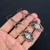 Rainbow Moonstone Earrings Gemstone Jewelry, 999 Copper Wire Wrapped Earrings, Handmade Beautiful Jewelry Earrings