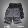 Men's Quick-Drying Ice Silk Sports Shorts - Loose, Thin, Straight-Leg, Wide-Leg, Casual for Running