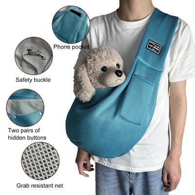 Сумка-переноска для домашних животных Yousheng Pet Carrier Sling Breathable Crossbody Bag Puppy Carrier Кошелек Handfree Dog Sling Carrier с карманами для хранения для маленьких собак и кошек