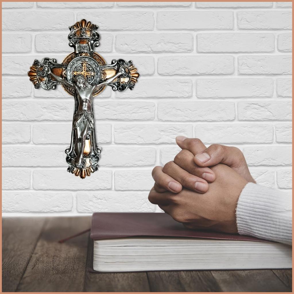 Vintage Large Cross Sculpture Cross Wall Decoration