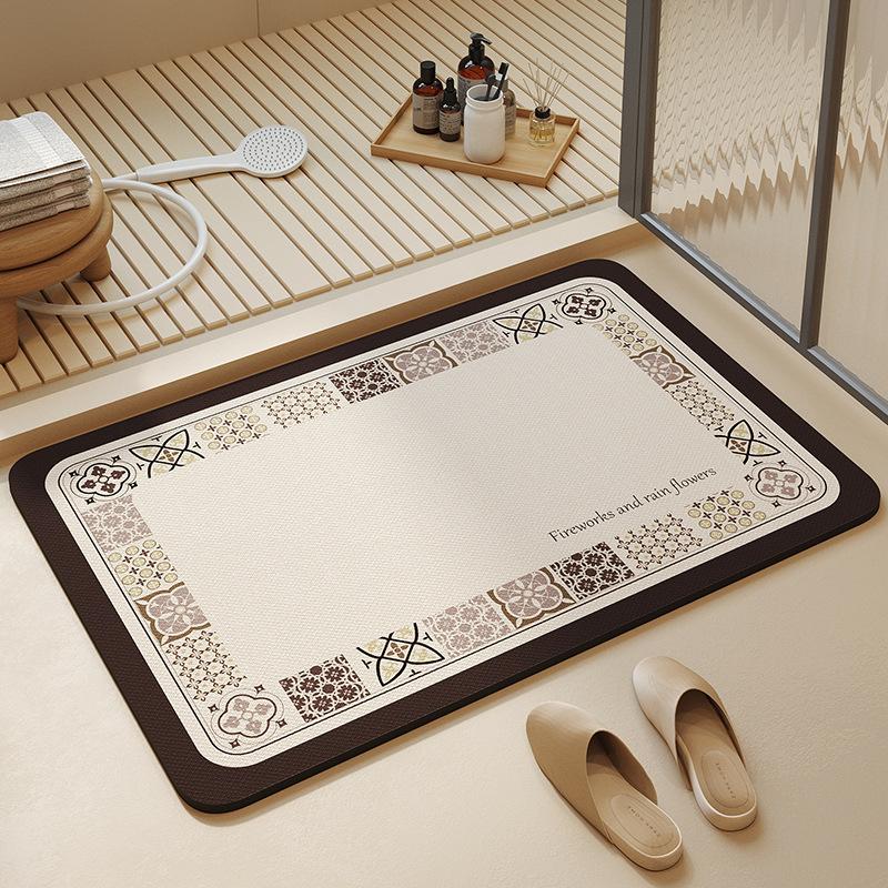 Bathroom Carpet, Bathroom, Bathroom Floor Mat, Non-Slip And Strong Absorbent Toilet, Bathroom At The Door, Diatom Mud Quick-Drying Foot Pad