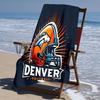 proof beach towel with Denver Broncos LOGO pattern - soft,absorbent,quick-drying,machine washable - perfect for swimming,camping,bathing