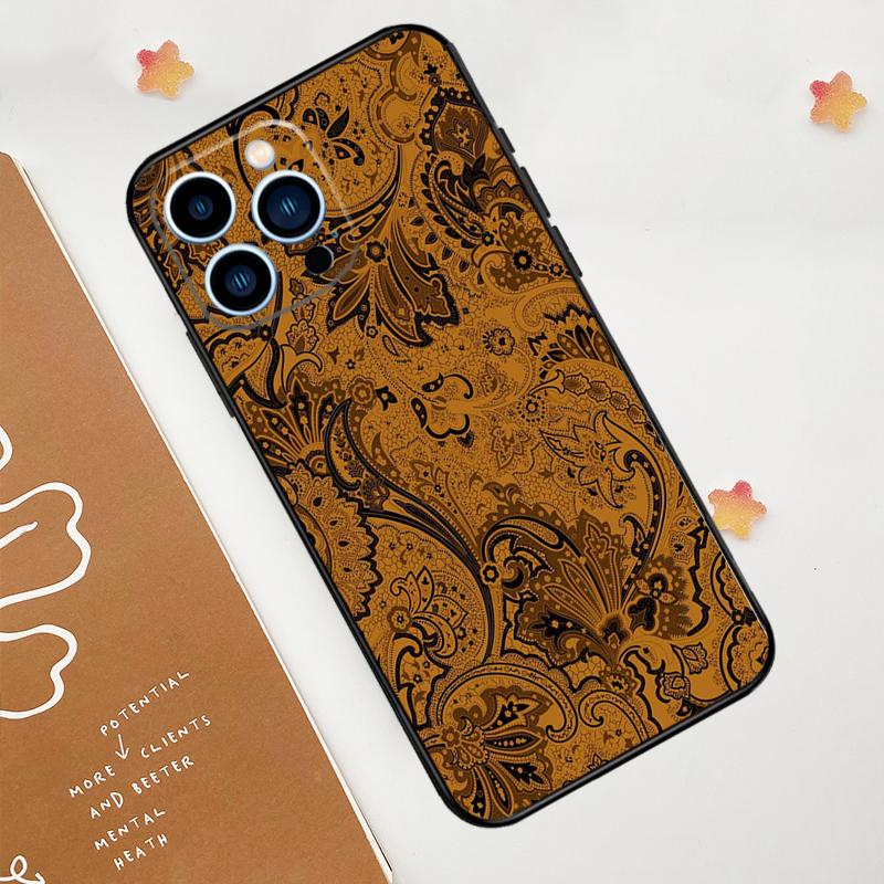 Чехол для телефона с узором Батик для iPhone 17 Pro Max 14 11 15 16 Pro Max 12 13 mini 16 Plus 16e 17 Air Funda