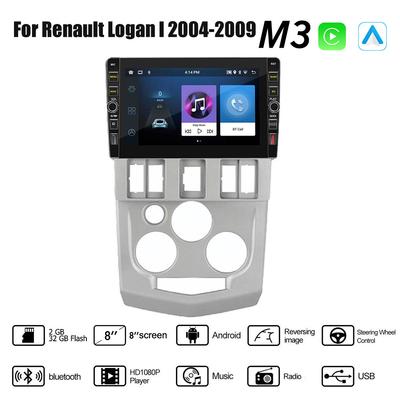 8-дюймовый Android для Renault Logan I 2004-2009 с кнопочной ручкой, автомобильный CarPlay, радио, видео, мультимедиа, GPS-плеер, 2 + 32 ГБ