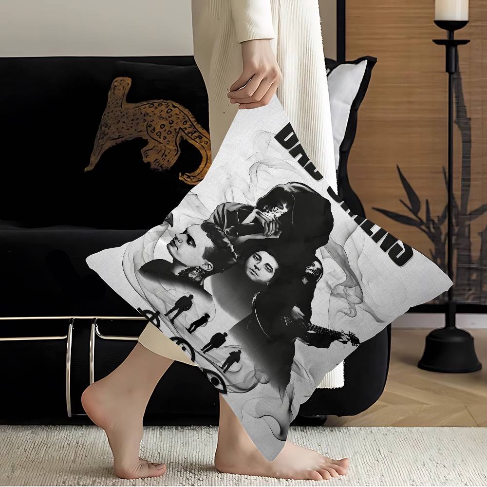 Rock Band BBad OOmens Pillow Covers Cartoon Sofa Decorative Home Doublesided Printing Short Plush Cute Cushion Cover