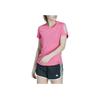 Adidas Own The Run Short Sleeve Crew Neck T-Shirt Women Tops Semi-Fluorescent-Pink H30045