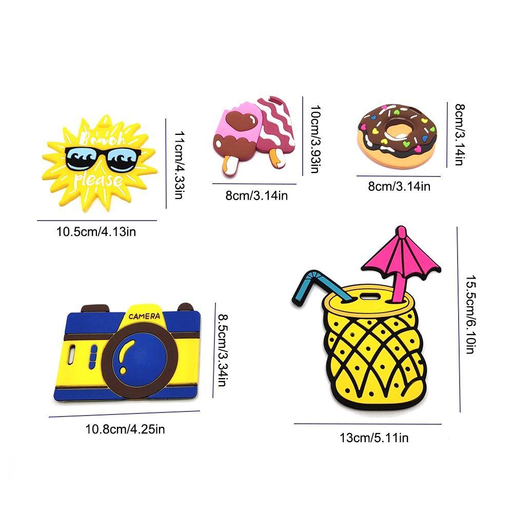 Cartoon Style Cartoon Luggage Tag Travel Accessories Name ID Address Tags Baggage Boarding Label