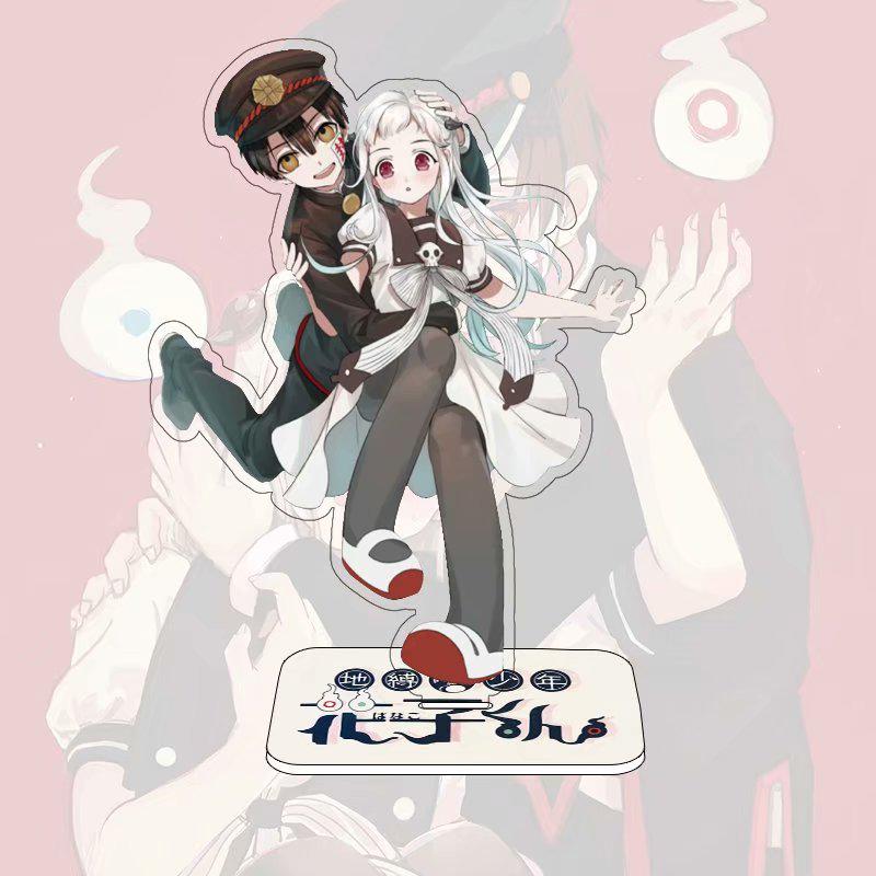 Двусторонняя акриловая фигурка-подставка Jibaku Shonen Hanako-kun Юги и Нэнэ