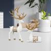 2 шт. смоляная статуэтка оленя рождественская сидящая стоящая фигурка оленя домашняя настольная статуэтка оленя