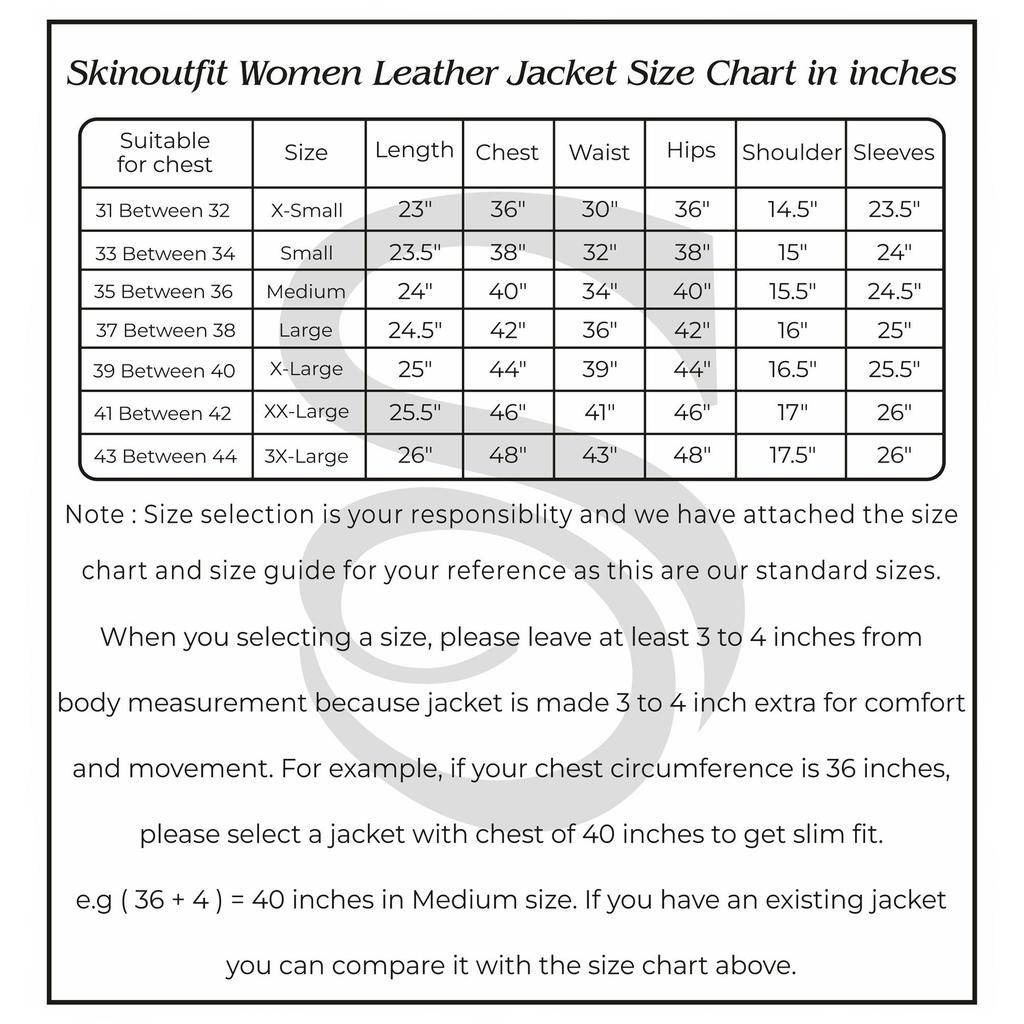 SKINOUTFIT Women's Stylish Genuine Lambskin Soft Leather Slim Fit Black Biker Jacket Coat