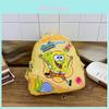 Детский мультяшный рюкзак с Патриком и Губкой Бобом, спортивный, для серфинга, с принтом 'Ест попкорн', для детей детского сада