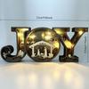 Wooden Crafts Christmas Creative Design JOY Letter Ornament Home Office Decoration